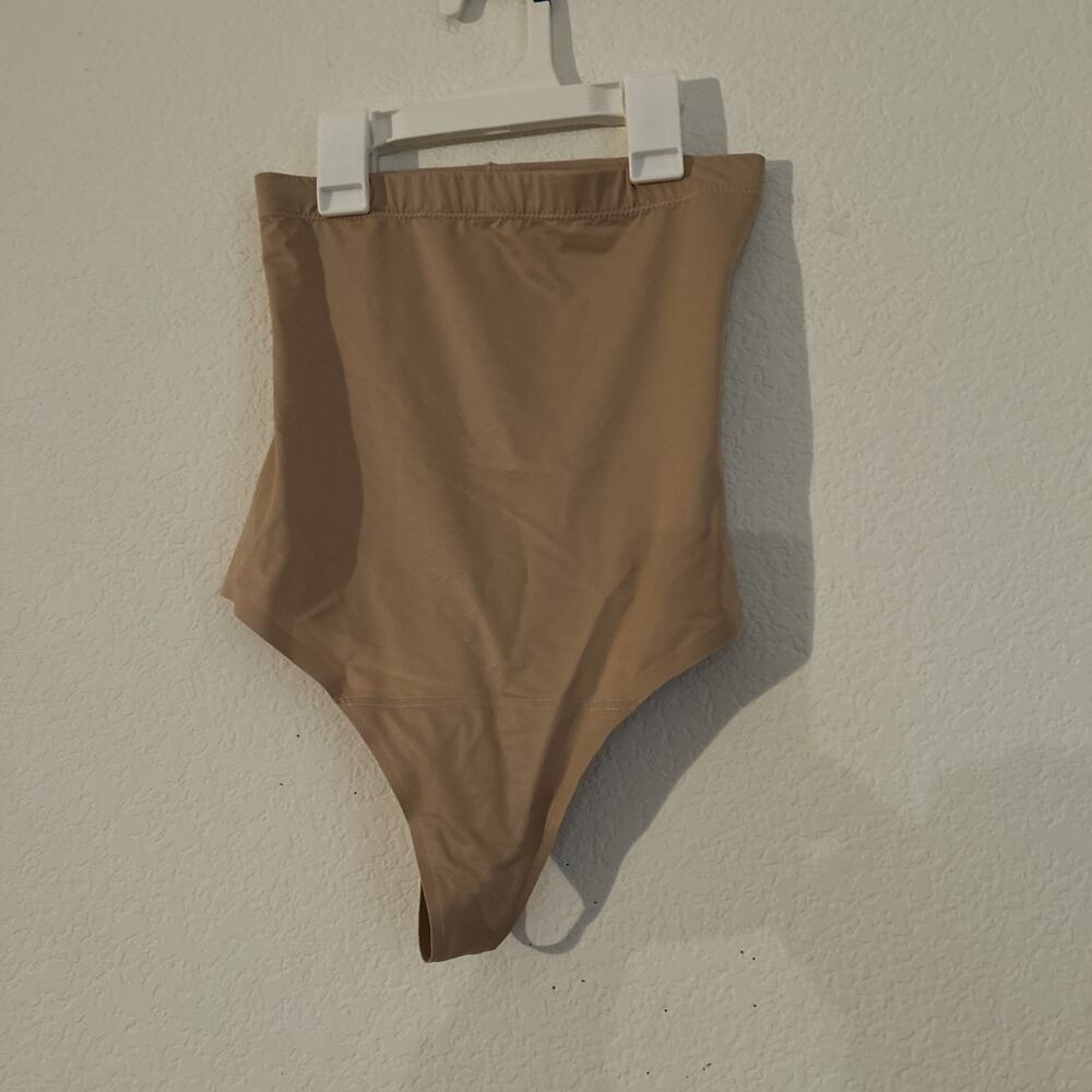 ASSETS by SPANX Beige High-Waisted Thong. Size: Small.
